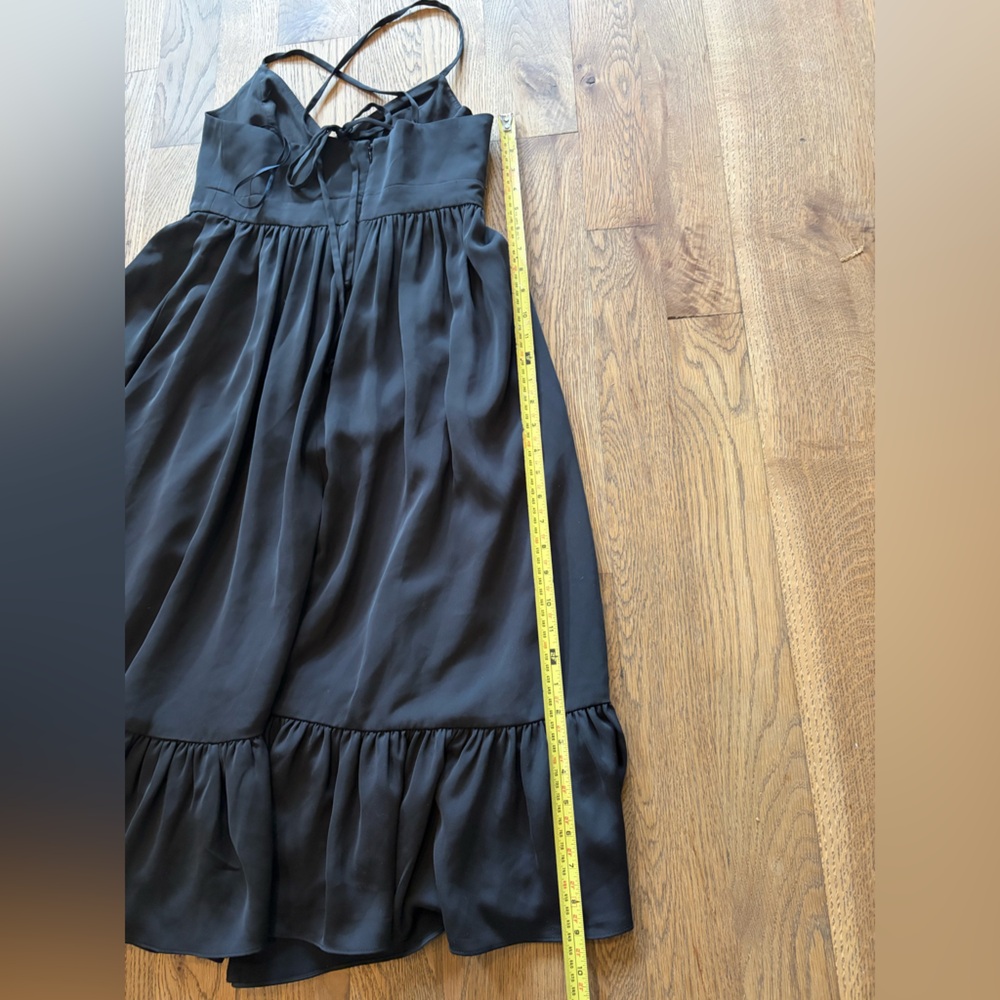 J. Crew Black Midi Sundress with Ruffled Hem - Picture 8 of 11